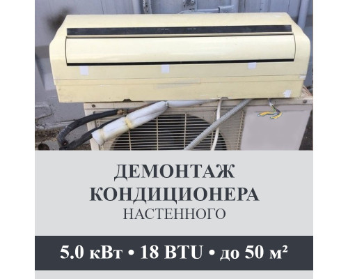 Демонтаж настенного кондиционера Axioma до 5.0 кВт (18 BTU) до 50 м2