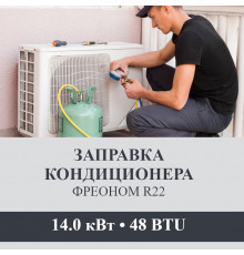 Заправка кондиционера Axioma фреоном R22 до 14.0 кВт (48 BTU)